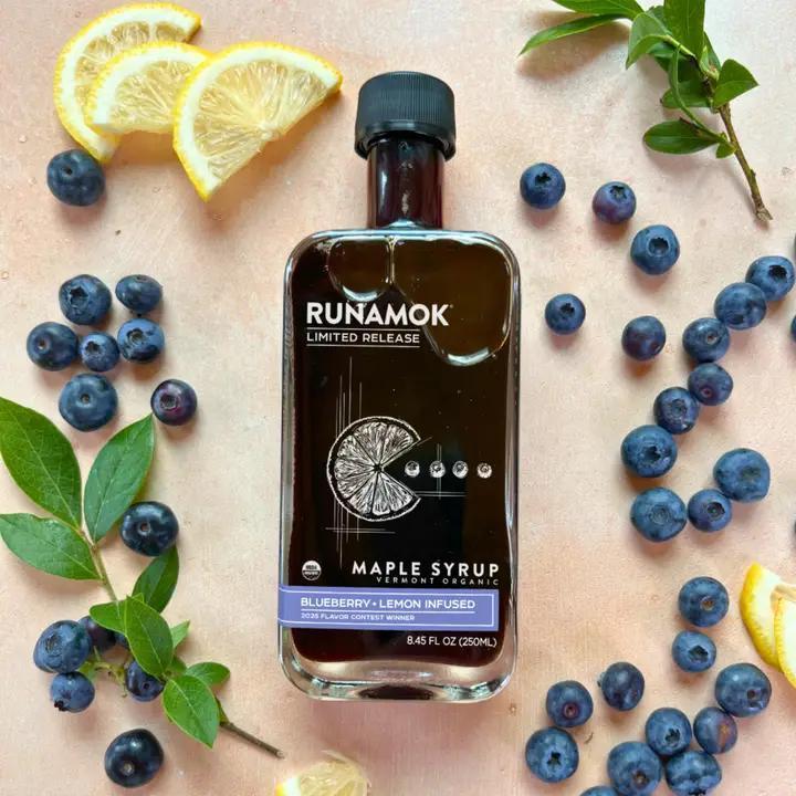 Runamok - Blueberry + Lemon Infused Organic Maple Syrup 8.45 oz - Limited Release - RMK0519