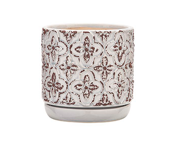 Southern Patio - 8" French Rustic Planter - White - 81250882