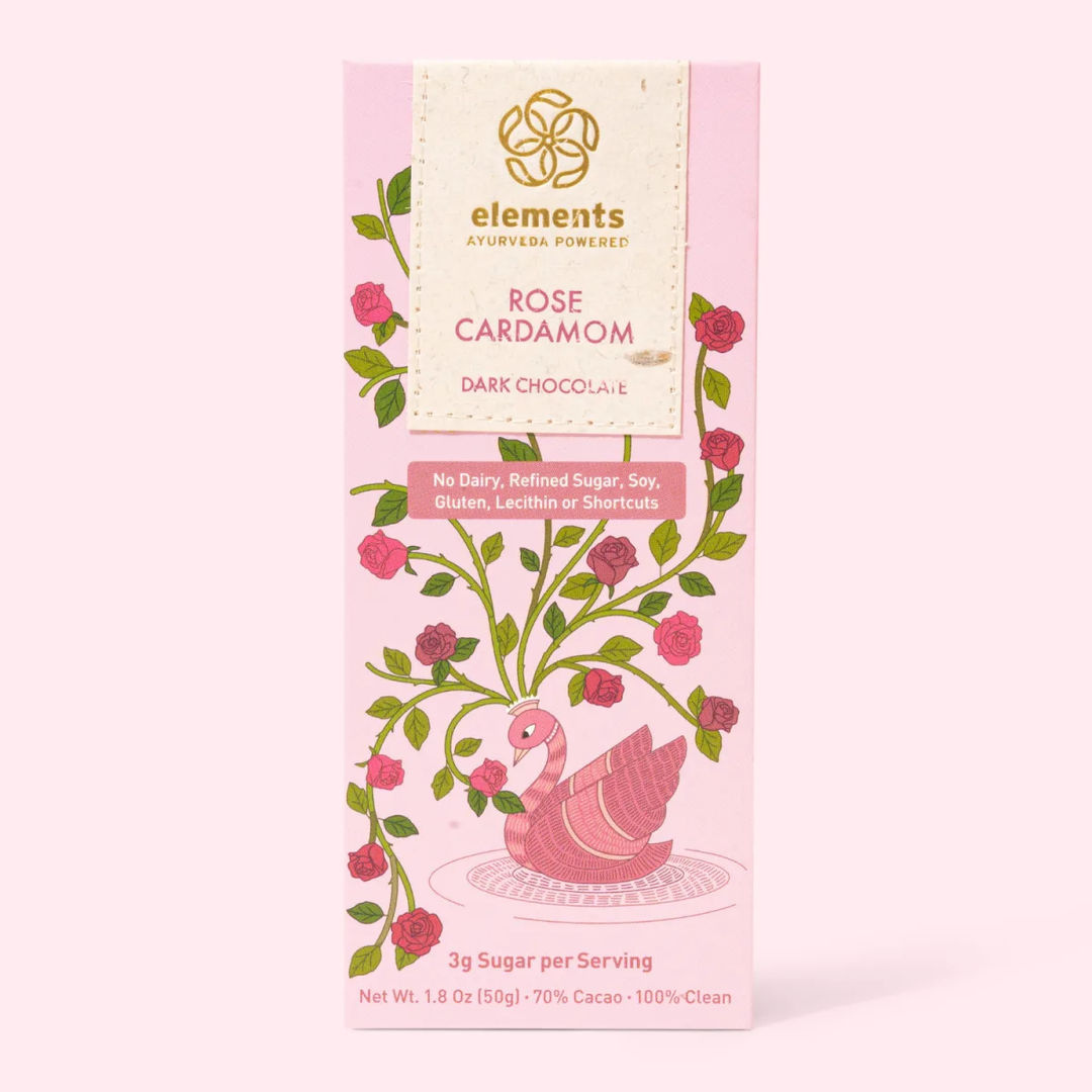 Elements - Classic Bars - Rose Cardamom 70% Dark Chocolate Bar 1.8oz DISCOSVF