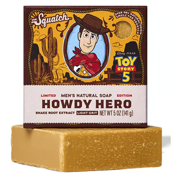 Dr. Squatch - Toy Story 5 - Howdy Hero Bar Soap 5 oz - WH-BAR-WDY-01