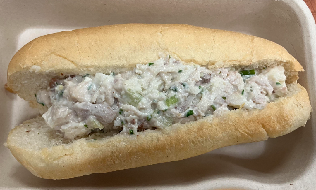Chicken Salad Roll w/ Chips & Pickle Spear