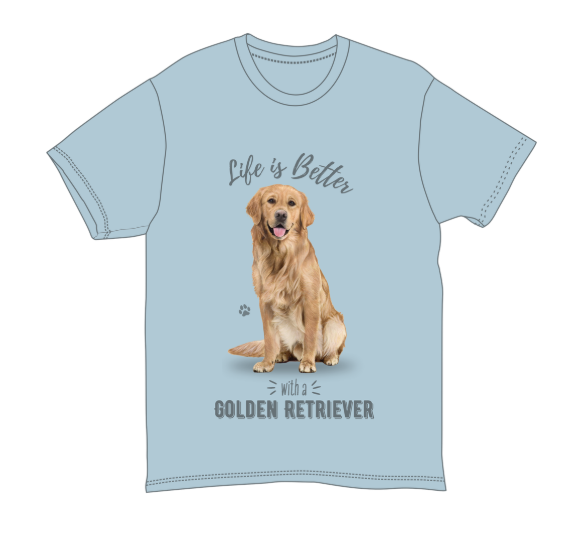 E & S Pets Comfort Threads Golden Retriever, T-shirts XXL 620-15-XXL