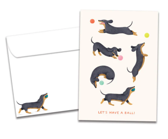 Tree-Free Greetings - Birthday Card - Playful Dachshunds - 22472