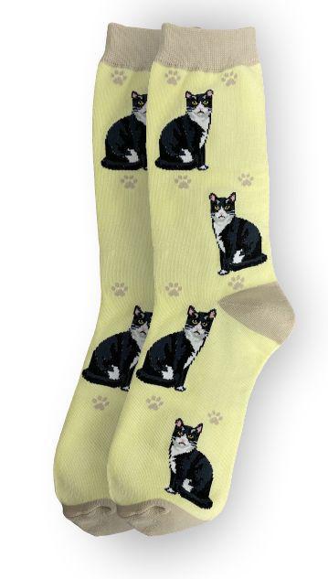 E&S Pets - Cat, Black & White Full Body Socks 801 FB-3