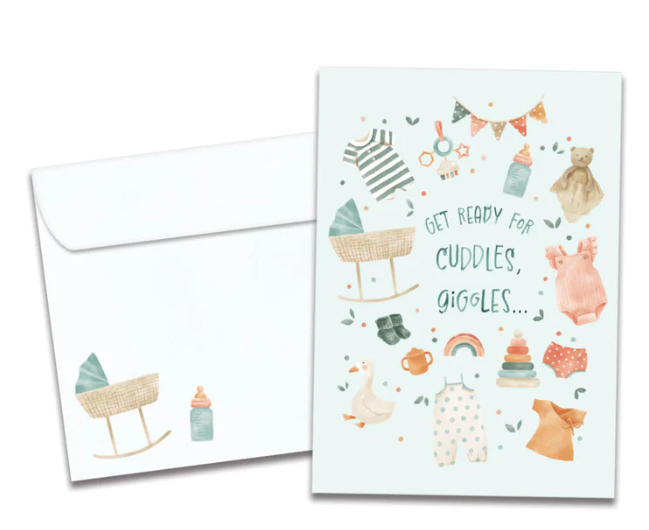 Tree-Free Greetings - New Baby Card - Cuddles and Giggles - 22515