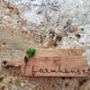 Ginger Squared Cutting Board "Farmhouse" paddle 13.5" x 7" Horizontal with handle to the left
