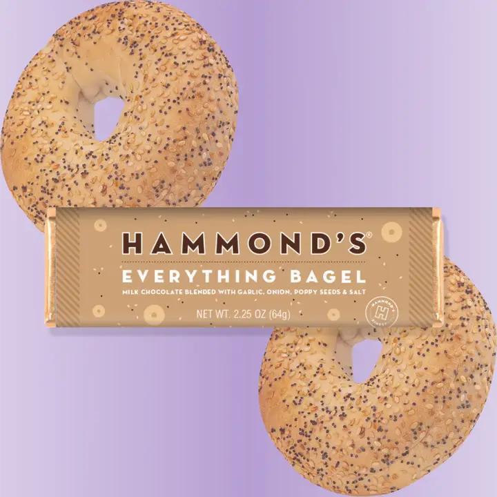 Hammond's Candies - Everything Bagel Milk Chocolate Candy Bar 2.25oz - OC53112
