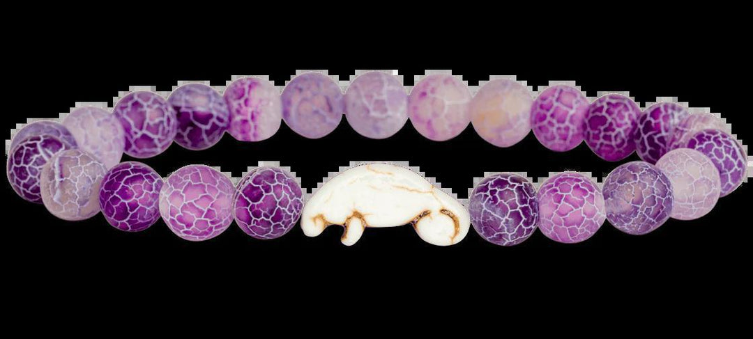 Fahlo - The Drift Bracelet - Tracks a Manatee - Coral Reef Violet DISVEN