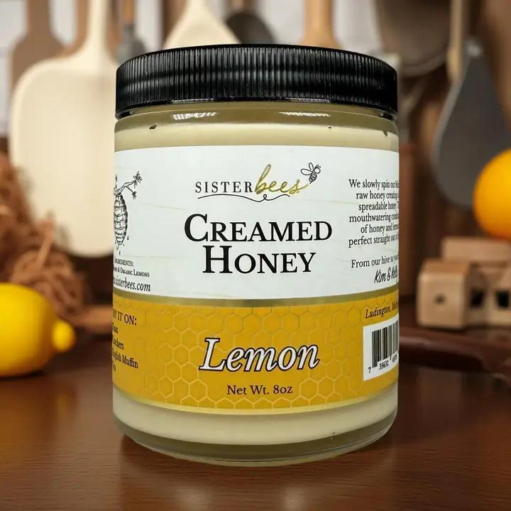 Sister Bees - Lemon Creamed Honey 8 oz Jar
