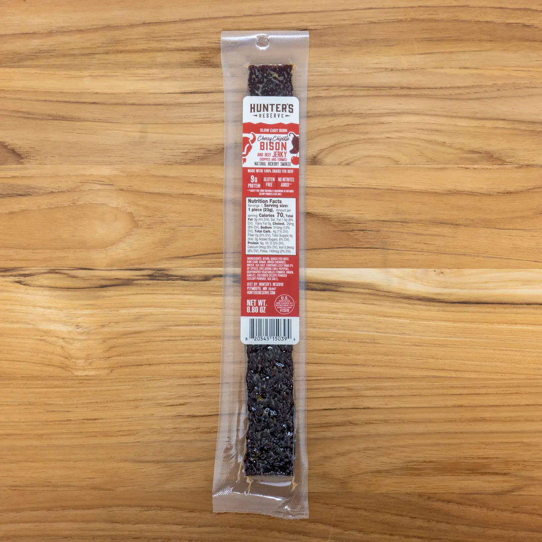 Hunter's Reserve - Bison Cherry Chipotle .8 oz Jerky Strips - JS5150394 DISSVF