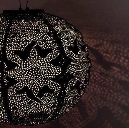 Lumiz LED Lantern - Round Marrakesh Solar Lantern, Petrol - LUM122