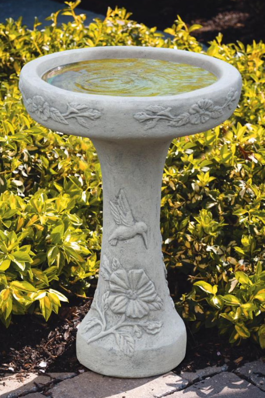 One Piece Hummingbird Bird Bath - 9011( Detailed Stain )
