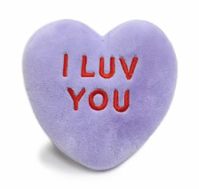 Warmies - Sweethearts Purple - I Luv You Convo Heart - CP-HEART-PU