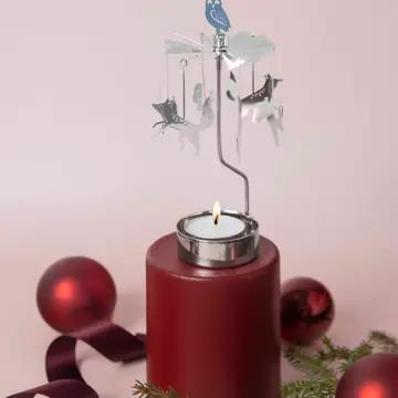 Rotary Candleholder - Forest Animals, Silver - 90-AN300
