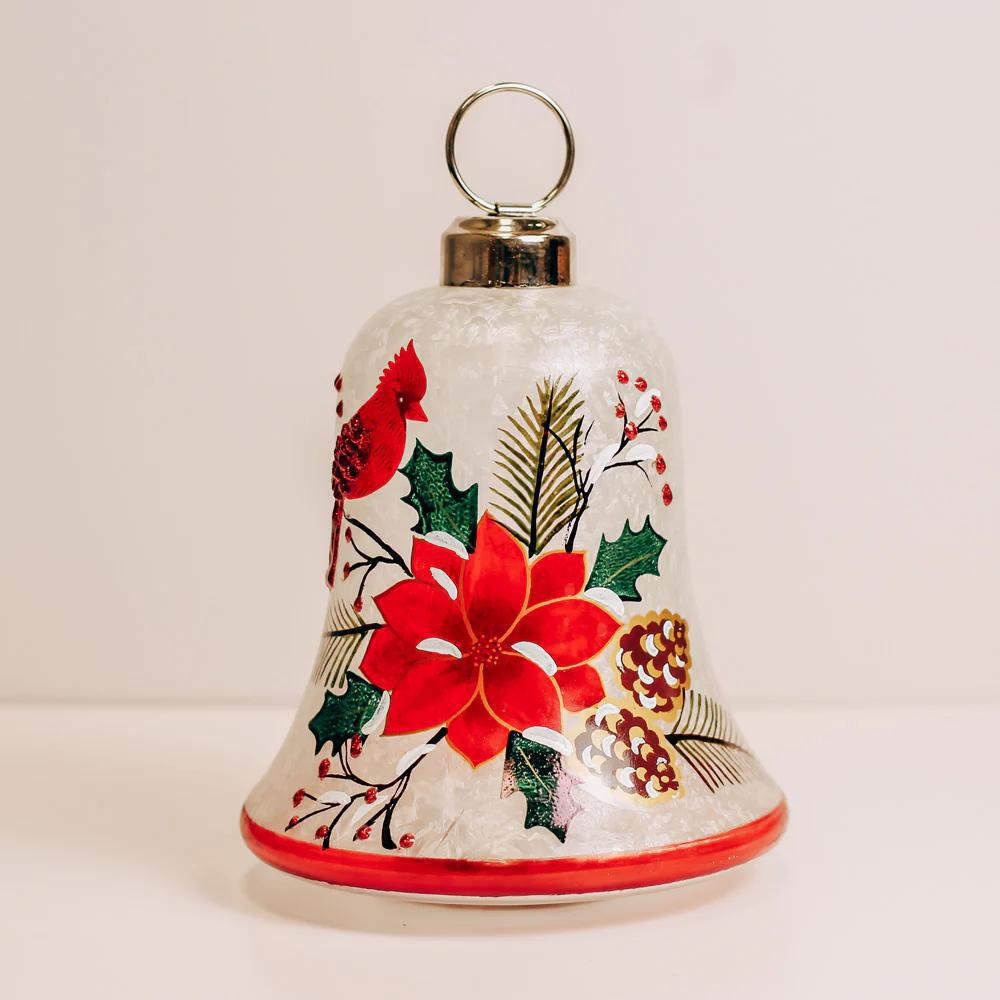 A Cheerful Giver - Cardinal Bell - Crackle Glass - CWD93