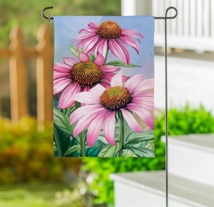 Coneflower Trio Suede Garden Flag - SXSYR8SGF325