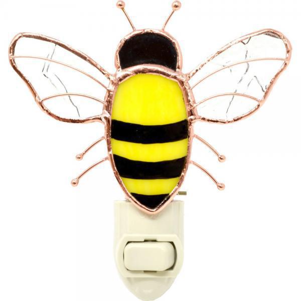 Gift Essentials Stained Glass Bee Nightlight - Thumbnail 3