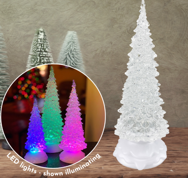RCS - Color-Changing Glitter Motion LED Christmas Tree Small - 89481