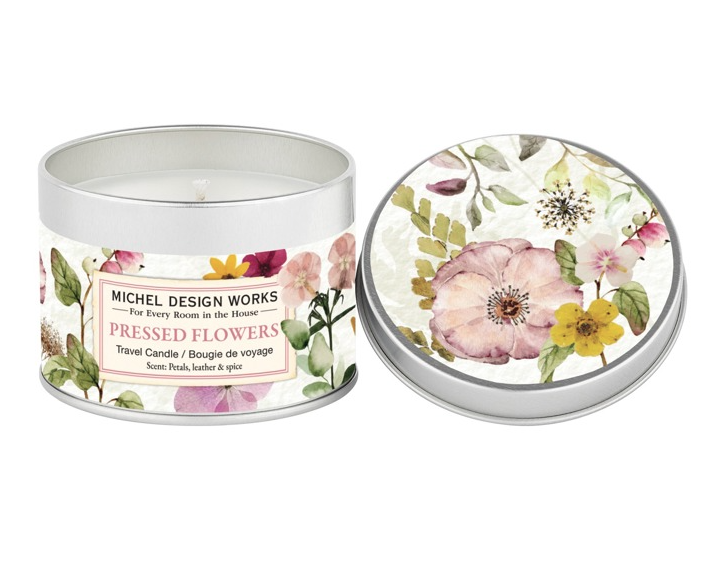Stonewall Kitchen - Michel Design Works -  Pressed Flowers Travel Candle - 849447